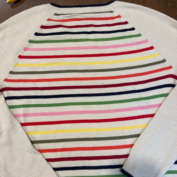 Talbots Striped Sweater Women's Size Medium Multicolored Nylon, Lambswool - Picture 11 of 13